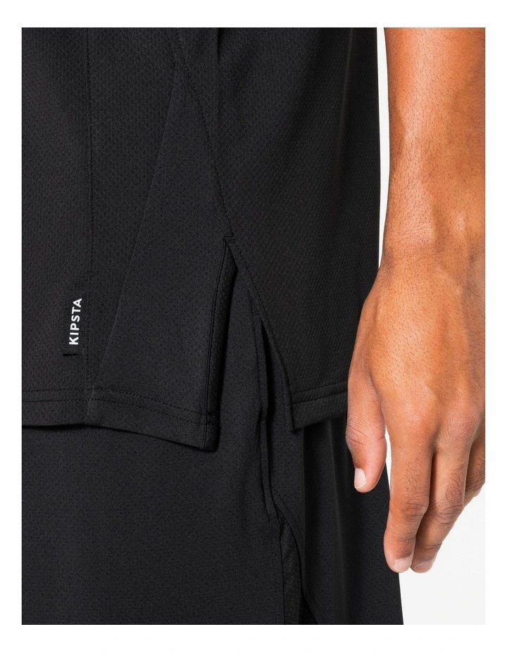 Kipsta Men's/women's Lightweight Breathable Basketball Shirt Tank - Black image 3