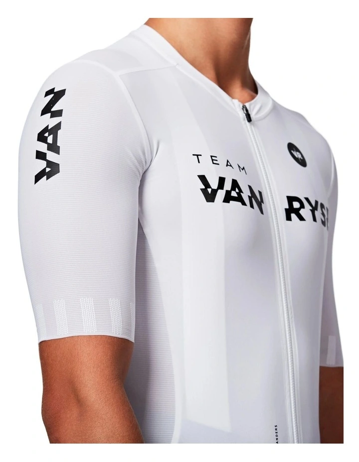 Unisex highly fitted short-sleeved road cycling jersey - RCR-R 2 white image 4