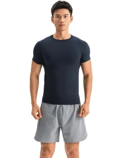 Decathlon - MEN STRENGTH TRAINING SLIM SEAMLESS T-SHIRT--graphite grey