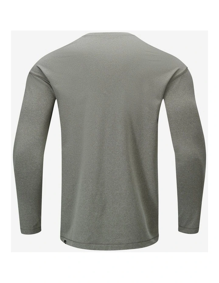 Decathlon - Men training soft long-sleeved T-shirt-heather khaki green image 5