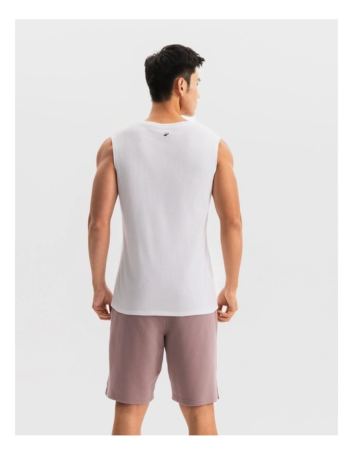 Decathlon - Men's Cotton Training Tank Top Cosmeto 500 - Ultra White image 3