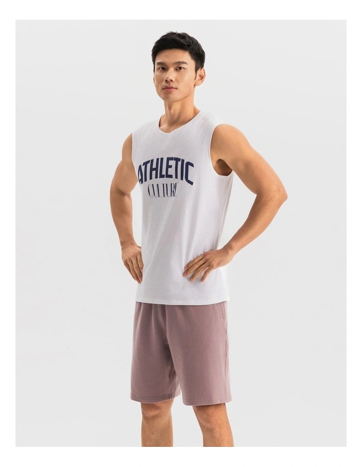 Decathlon - Men's Cotton Training Tank Top Cosmeto 500 - Ultra White image 4