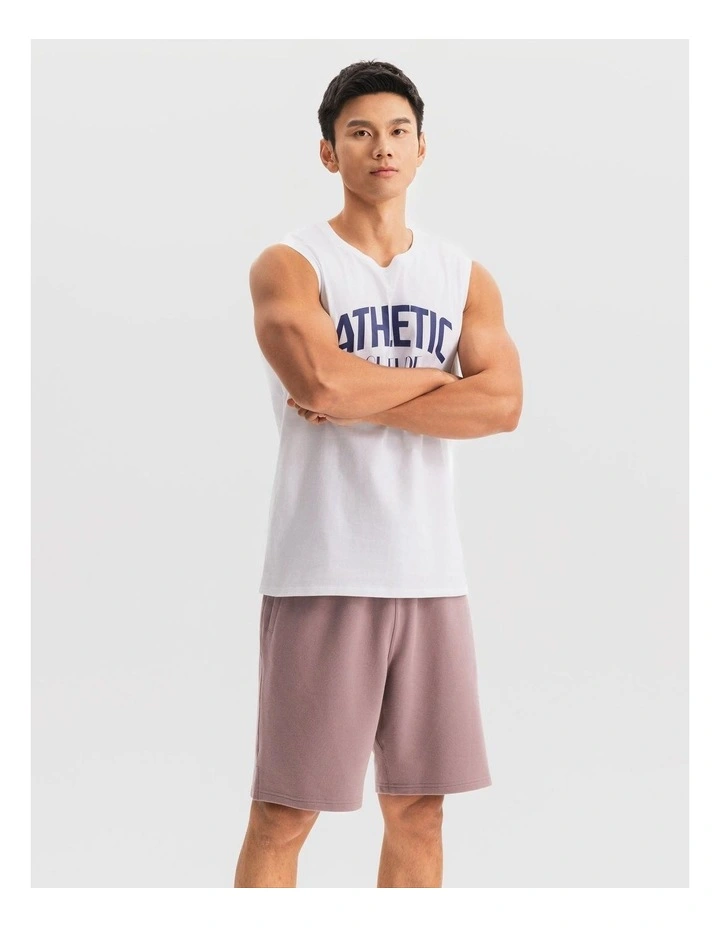 Decathlon - Men's Cotton Training Tank Top Cosmeto 500 - Ultra White image 5