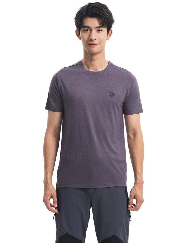Decathlon - Forclaz Men Merino Wool T-Shirt 500 Purple Grey image 1