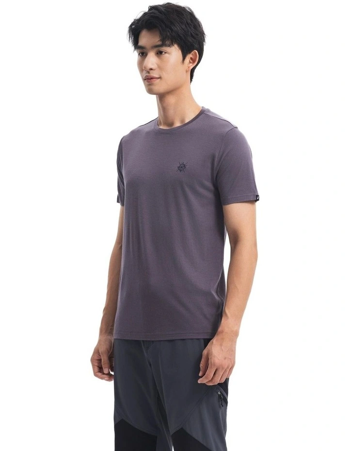 Decathlon - Forclaz Men Merino Wool T-Shirt 500 Purple Grey image 3