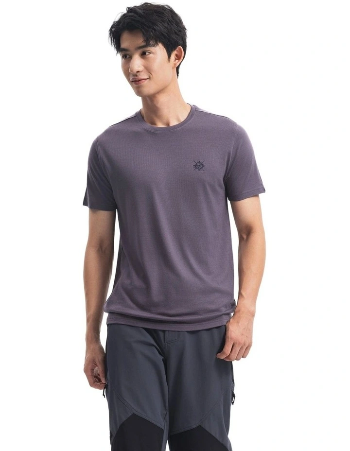 Decathlon - Forclaz Men Merino Wool T-Shirt 500 Purple Grey image 4