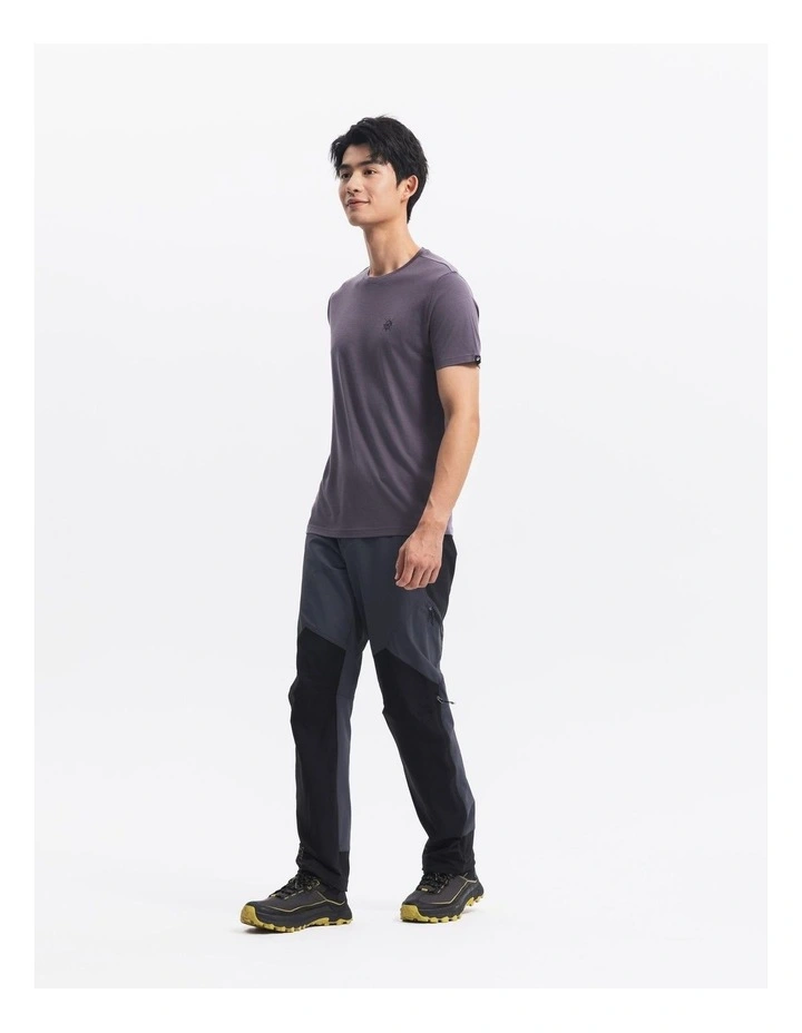 Decathlon - Forclaz Men Merino Wool T-Shirt 500 Purple Grey image 6