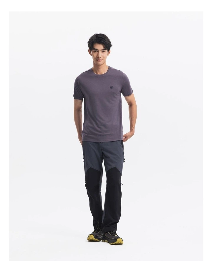 Decathlon - Forclaz Men Merino Wool T-Shirt 500 Purple Grey image 7