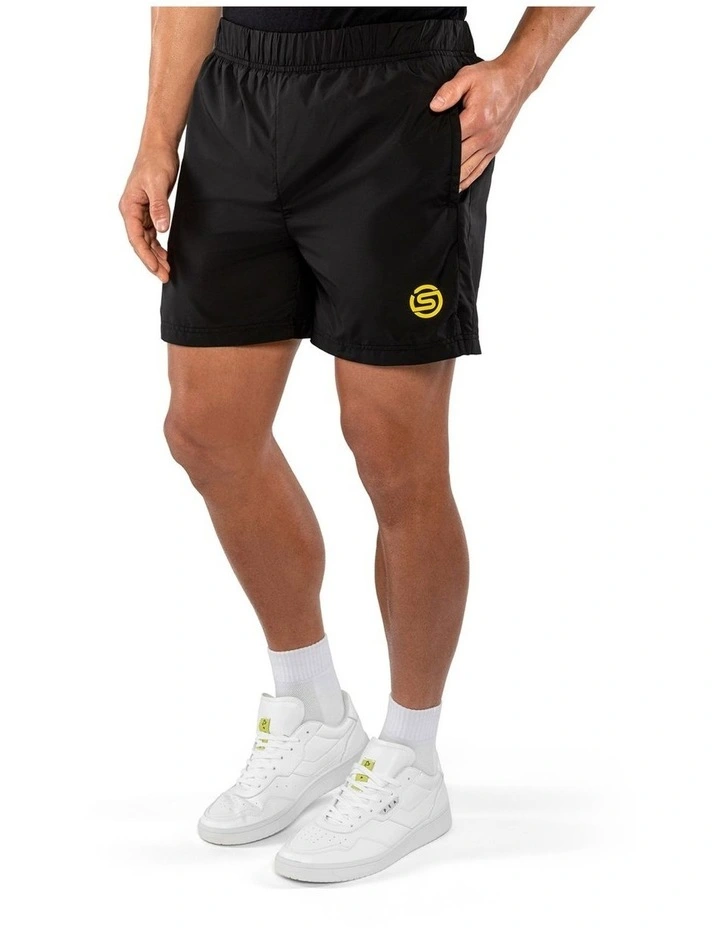 SKINS Activewear Men's Woven Shorts Soft Cotton Black S image 3
