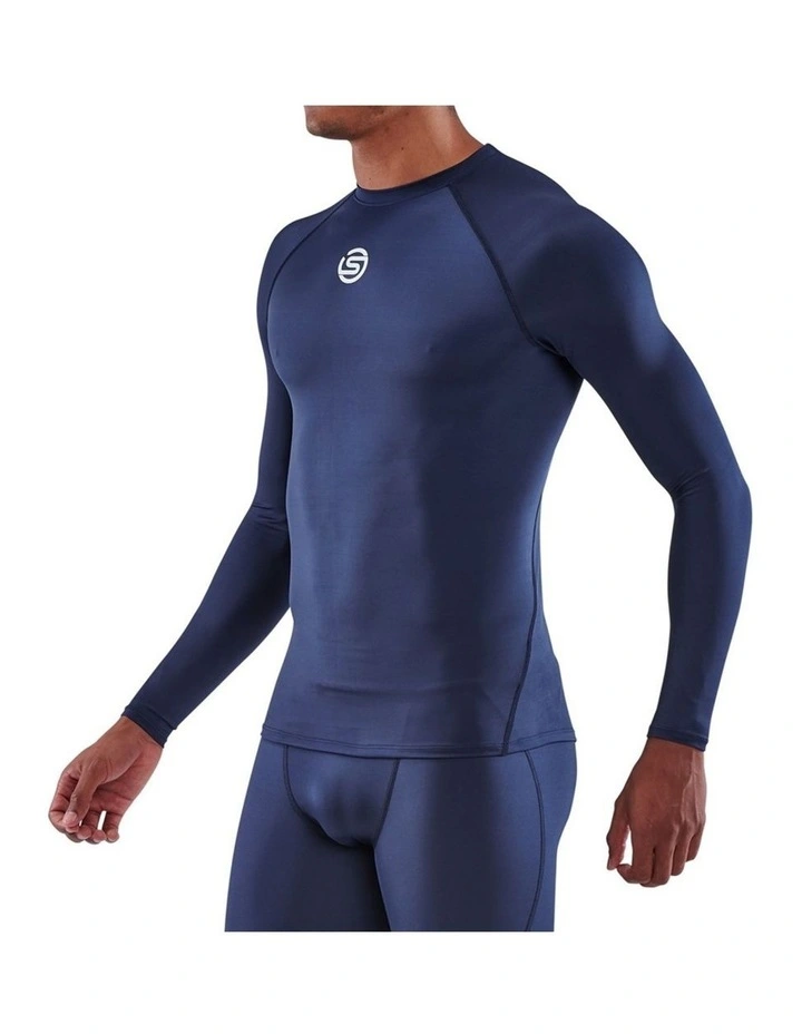 Compression Men's Series-1 Active Long Sleeve Top Navy Blue image 1