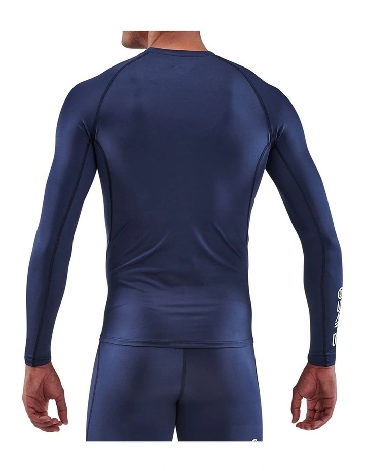 Compression Men's Series-1 Active Long Sleeve Top Navy Blue image 3