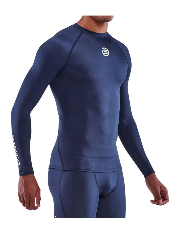Compression Men's Series-1 Active Long Sleeve Top Navy Blue image 4
