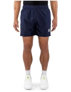 SKINS Activewear Men's Woven Shorts Soft Cotton in Midnight Navy