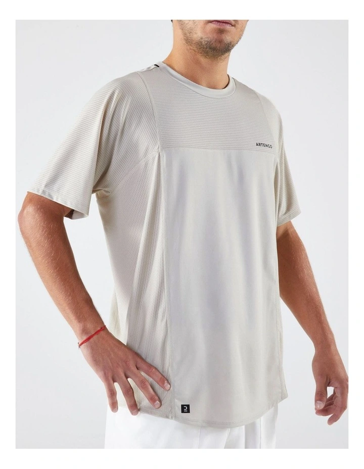 Decathlon - Men's Short-Sleeved Tennis T-Shirt Dry Gal Monfils - Beige image 2