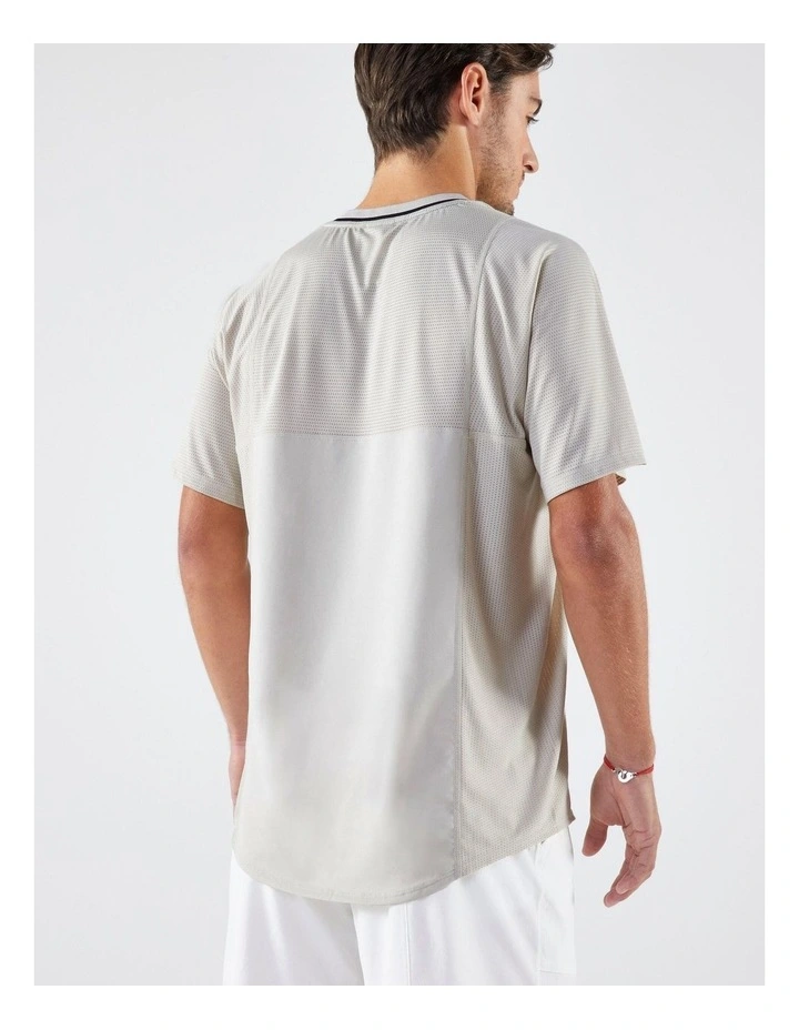 Decathlon - Men's Short-Sleeved Tennis T-Shirt Dry Gal Monfils - Beige image 3