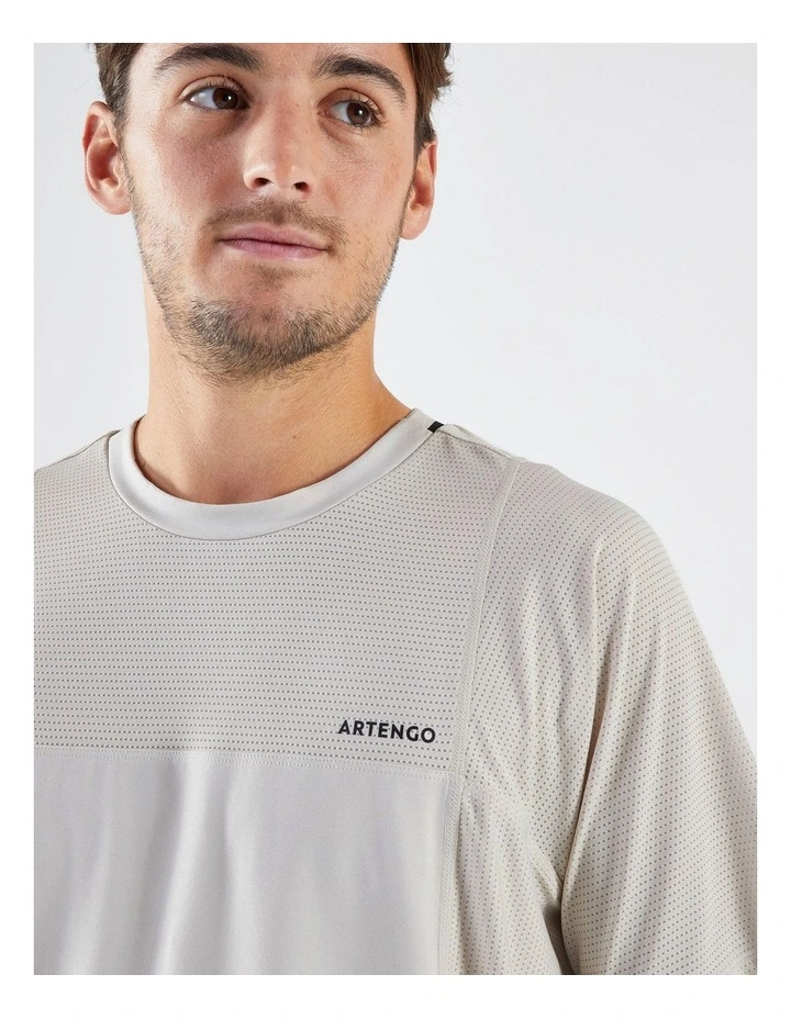 Decathlon - Men's Short-Sleeved Tennis T-Shirt Dry Gal Monfils - Beige image 4