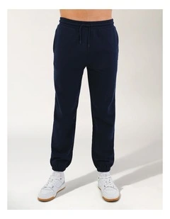 R Logo Terry Cuff Men's Trackpants - Michigan Navy
