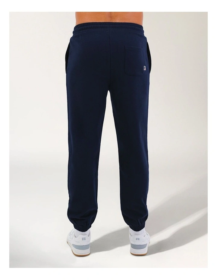 R Logo Terry Cuff Men's Trackpants - Michigan Navy image 3