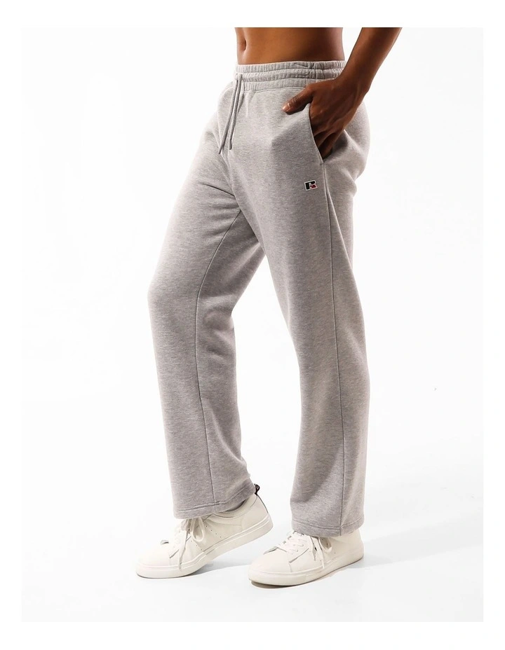 Men's R Logo Straight Leg Trackpants - Grey Marle image 1