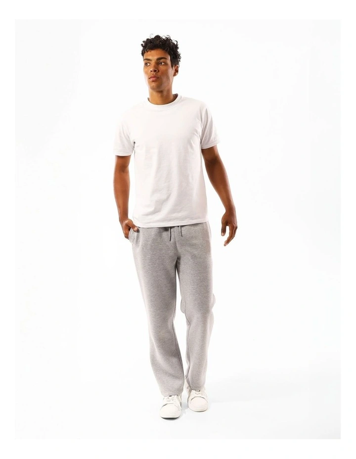 Men's R Logo Straight Leg Trackpants - Grey Marle image 2