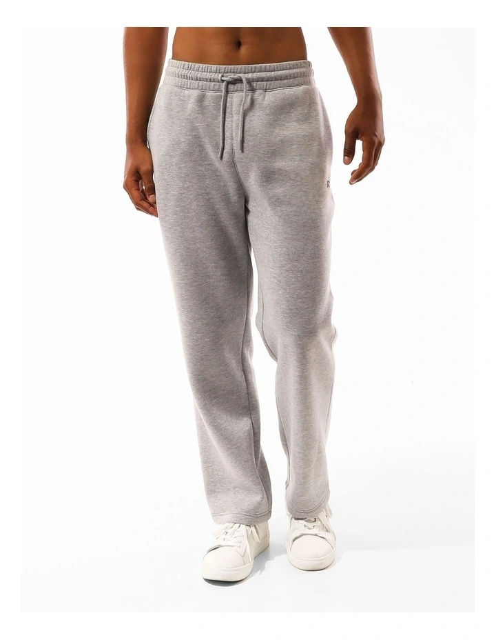 Men's R Logo Straight Leg Trackpants - Grey Marle image 3