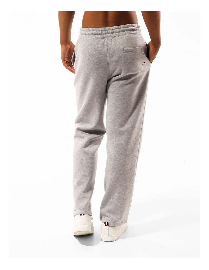 Men's R Logo Straight Leg Trackpants - Grey Marle image 4