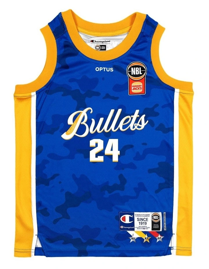 Brisbane Bullets 26/27 Youth Primary Jersey - Tyrell Harrison image 1