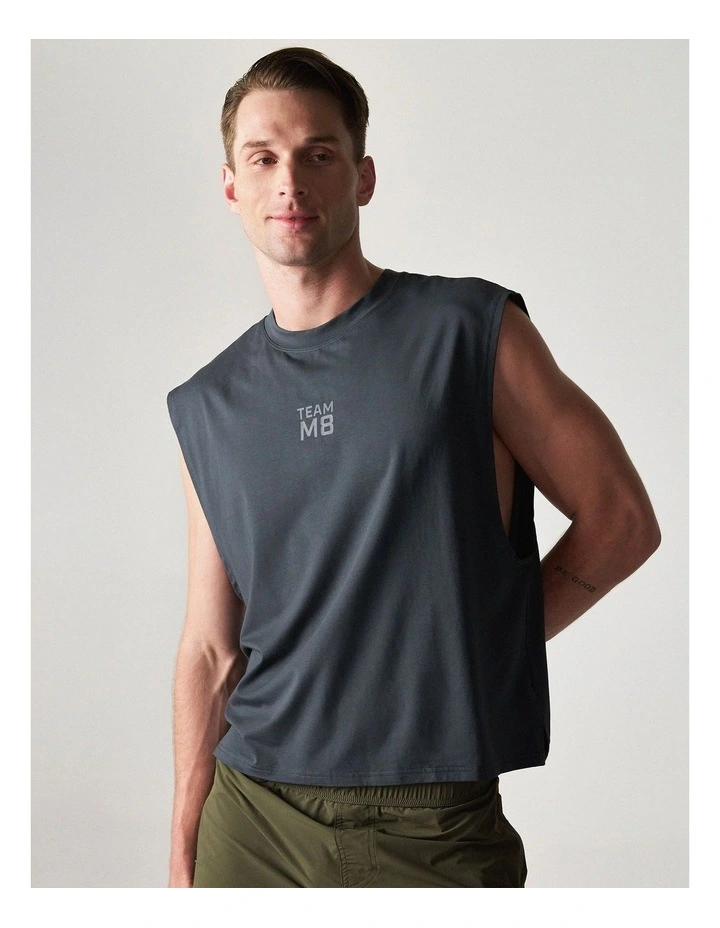 Strike Box Muscle Tank 2.0 in Gunmetal image 3