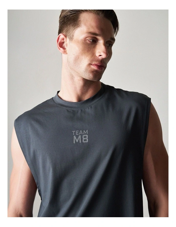 Strike Box Muscle Tank 2.0 in Gunmetal image 4