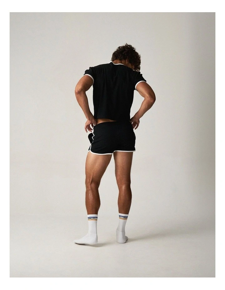 M.V.P. Retro Cropped Tee in Jet image 2