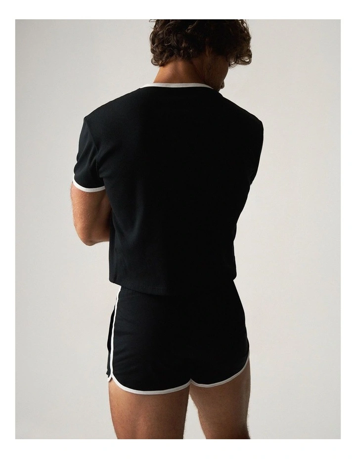 M.V.P. Retro Cropped Tee in Jet image 4