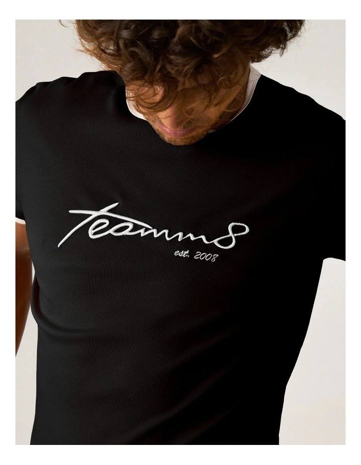M.V.P. Retro Cropped Tee in Jet image 5