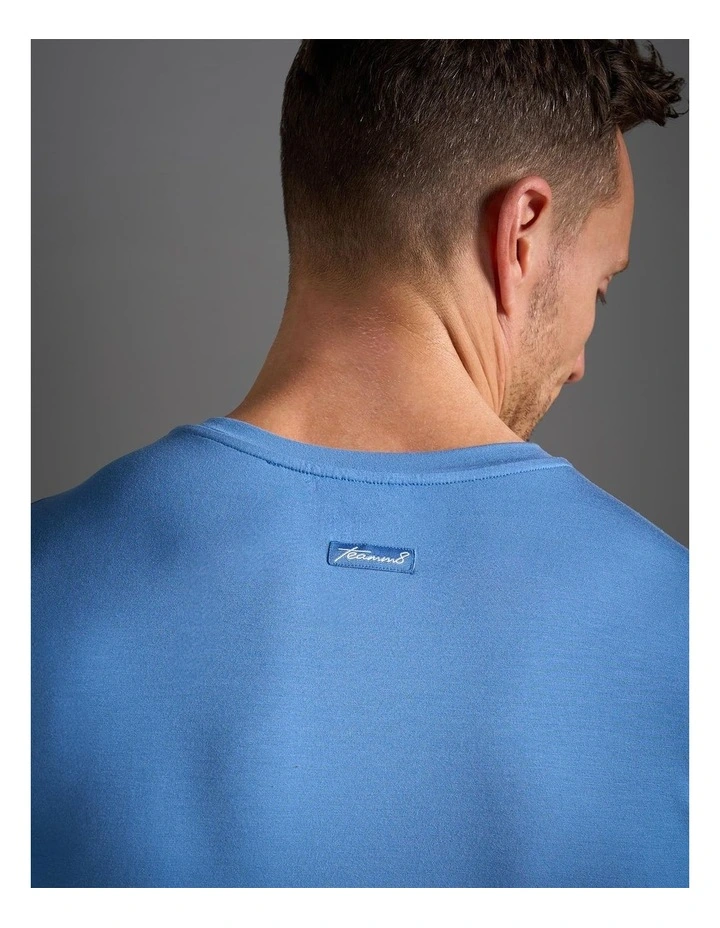 Body Bamboo Crop Tee in Blue Haven image 4