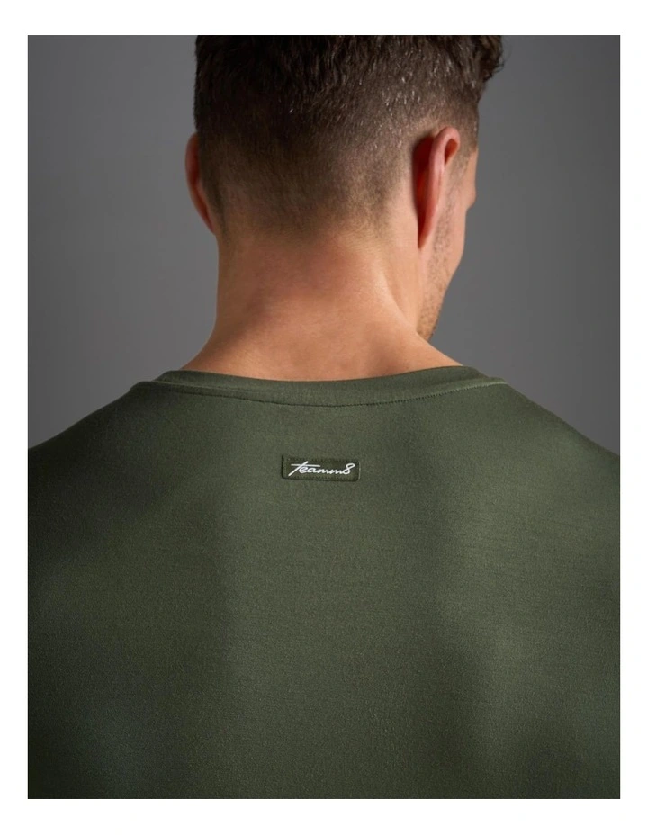 Body Bamboo Crop Tee in Olive Green image 5