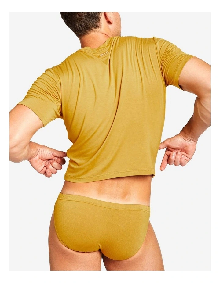 Body Bamboo Crop Tee in Gold image 3