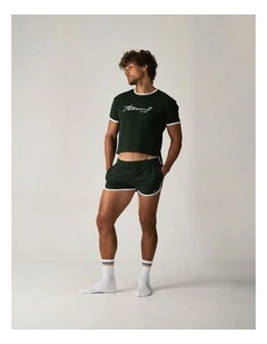 M.V.P. Retro Cropped Tee in Forest