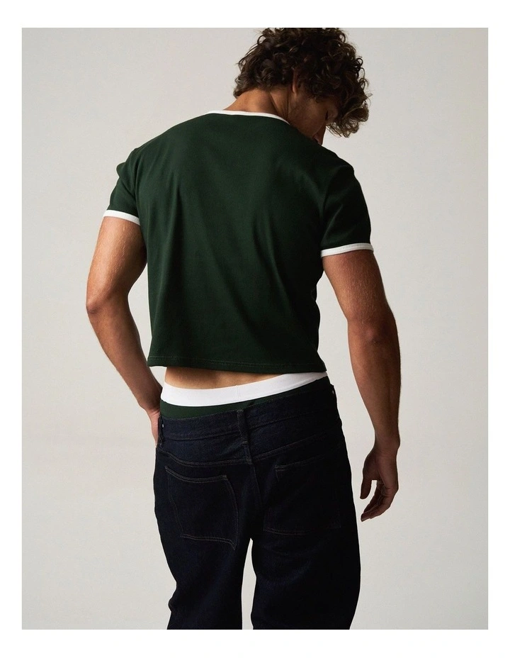 M.V.P. Retro Cropped Tee in Forest image 4