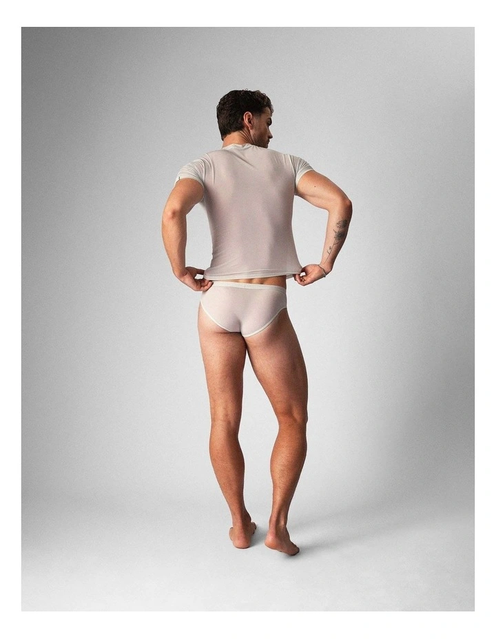 Allure Sheer Cropped Tee in Platinum image 2