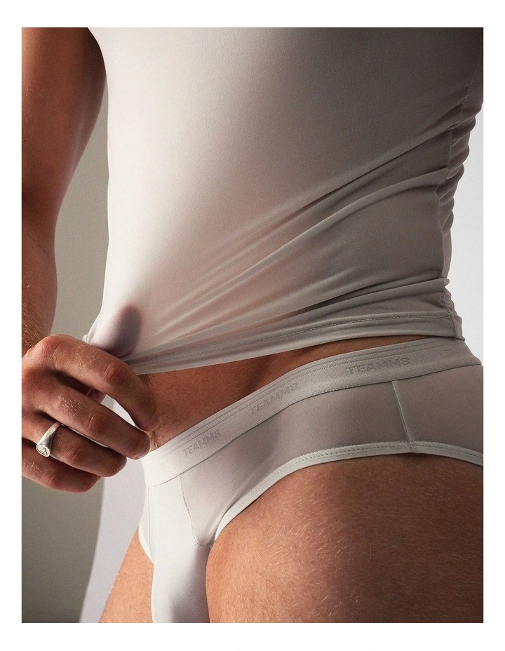 Allure Sheer Cropped Tee in Platinum image 4