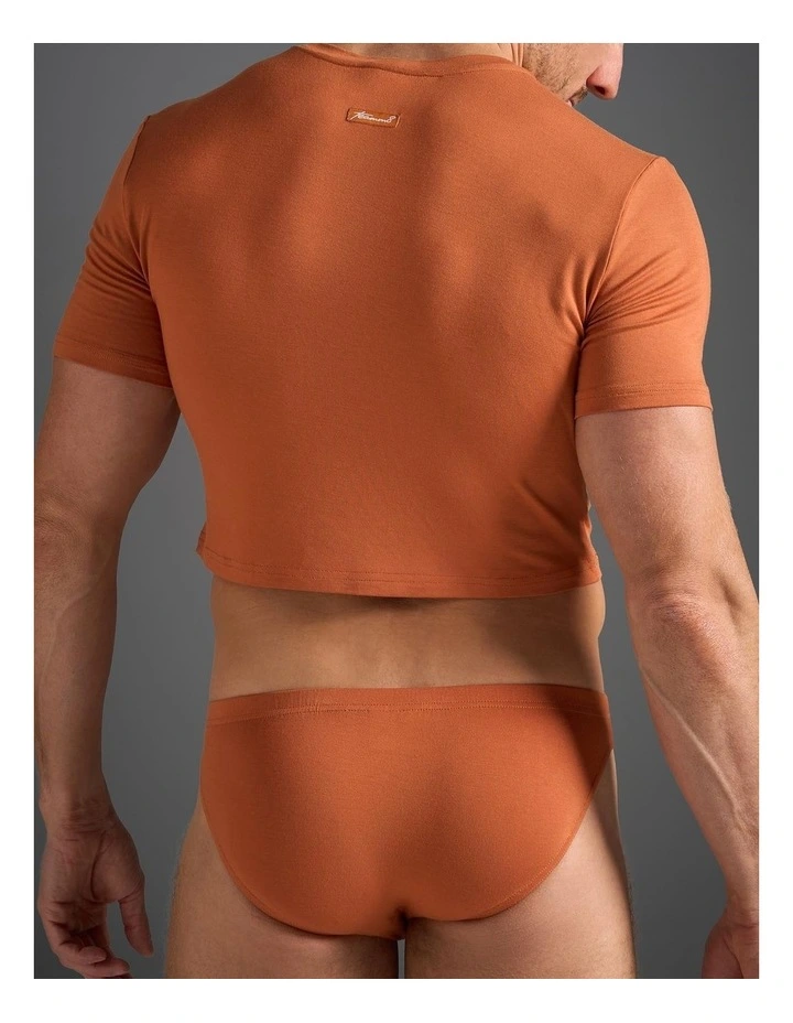 Body Bamboo Crop Tee in Burnt Sienna image 4