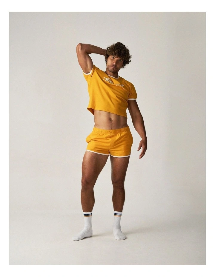 M.V.P. Retro Cropped Tee in Marigold image 2