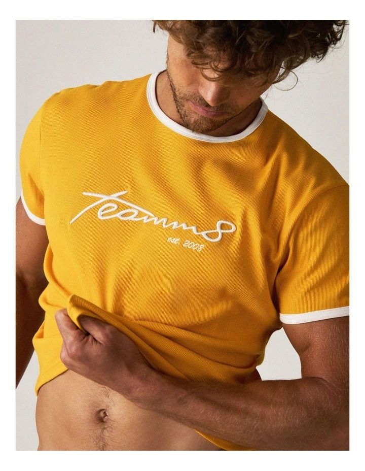 M.V.P. Retro Cropped Tee in Marigold image 4