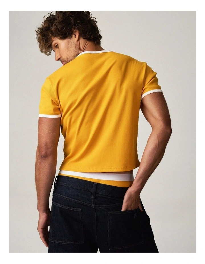 M.V.P. Retro Cropped Tee in Marigold image 5