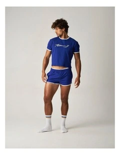 M.V.P. Retro Cropped Tee in Sailor