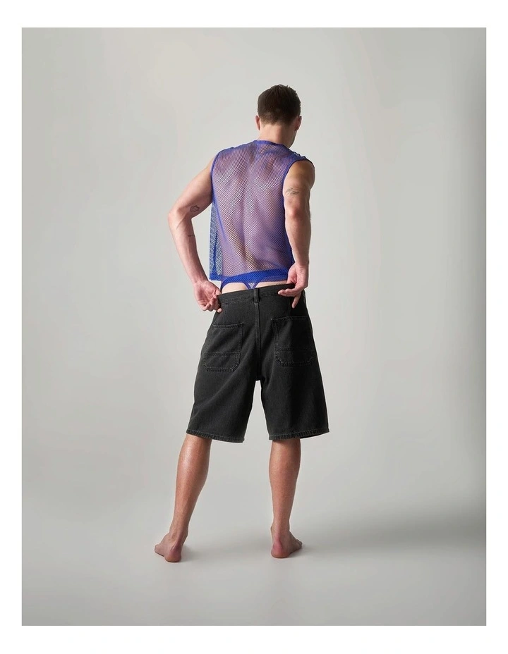 Edge Net Muscle Tank in Ultramarine image 5
