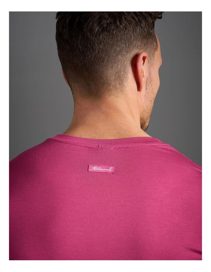 Body Bamboo Crop Tee in Bordeaux image 4