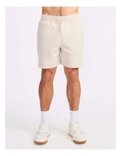 R Tech Leisure Mens Track Short - White Sand