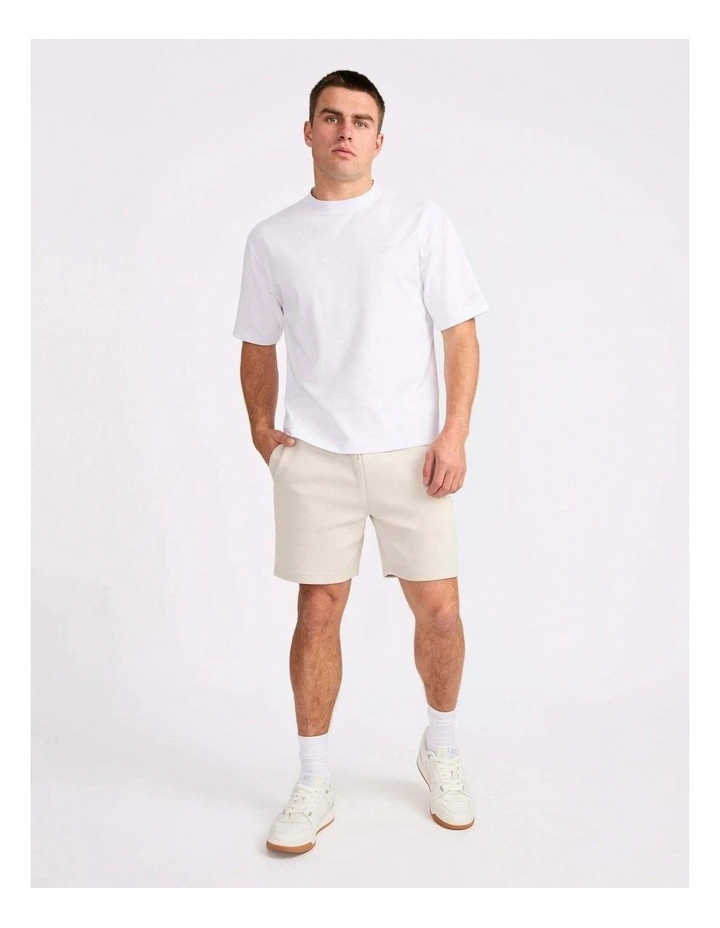 R Tech Leisure Mens Track Short - White Sand image 5