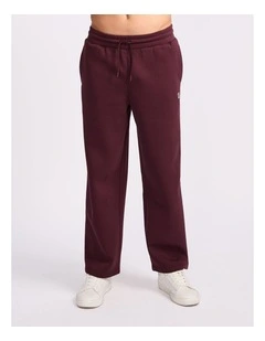 R Logo Straight Leg Mens Track Pants - Plum Wine