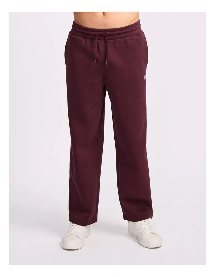 R Logo Straight Leg Mens Track Pants - Plum Wine image 1